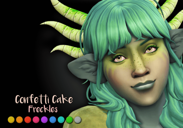 Sims 4 confetti cake freckles unnatural natural