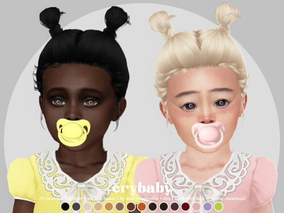 Sims 4 crybaby toddler hair alpha - The Sims Game