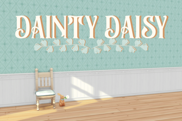 Sims 4 dainty daisy a wallpaper set 4