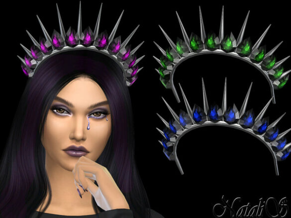 Sims 4 Dark gem spikes crown