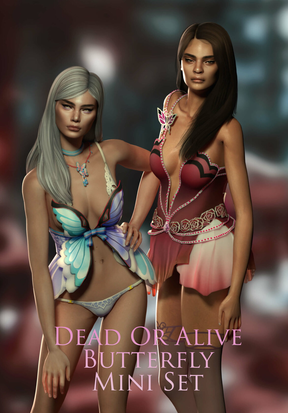 Sims 4 dead or alive butterfly set outfits