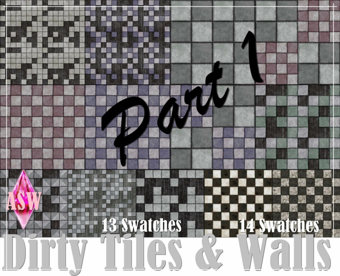 Sims 4 dirty tiles walls part 1 download