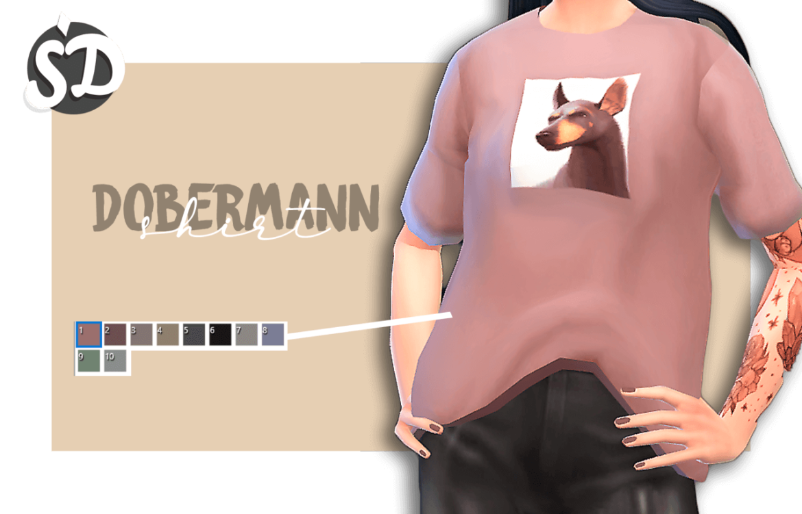 Sims 4 DOBERMANN SHIRT