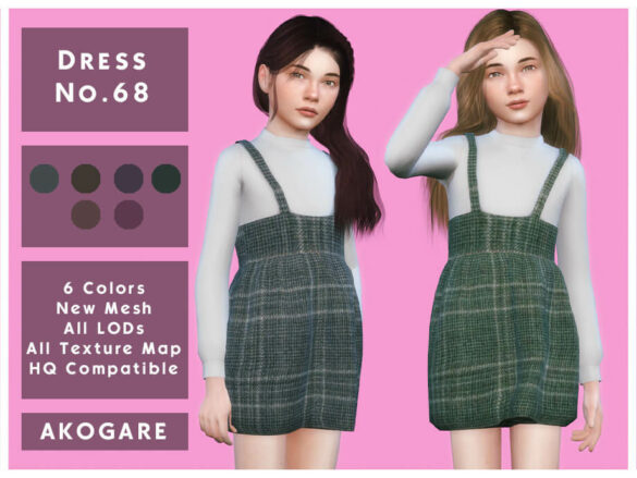 Sims 4 Dress No.68 by _Akogare_ from TSR