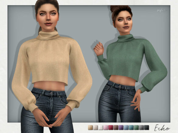 Sims 4 Echo Top by Sifix