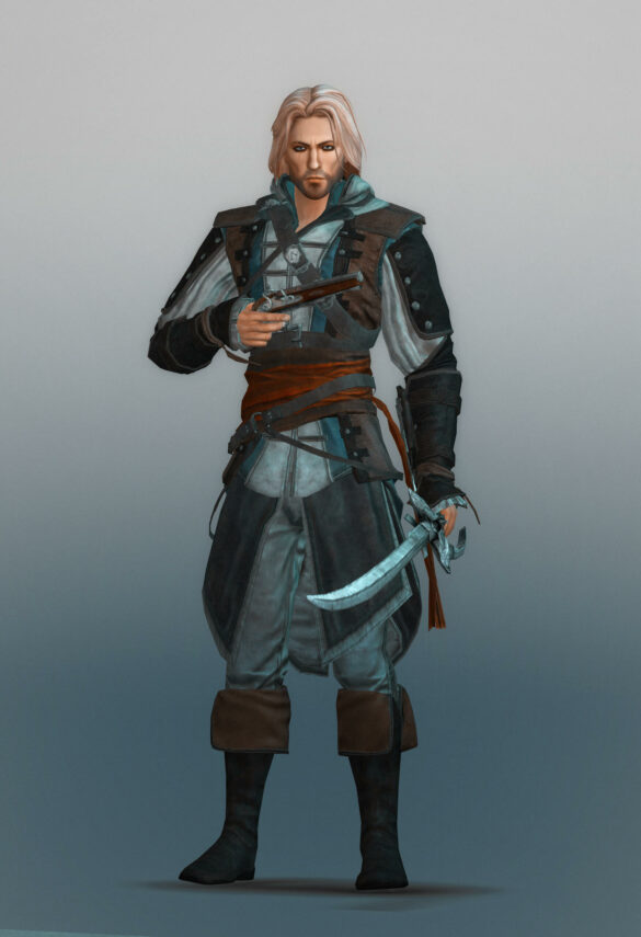 edward kenway new mesh 1 color for male full body