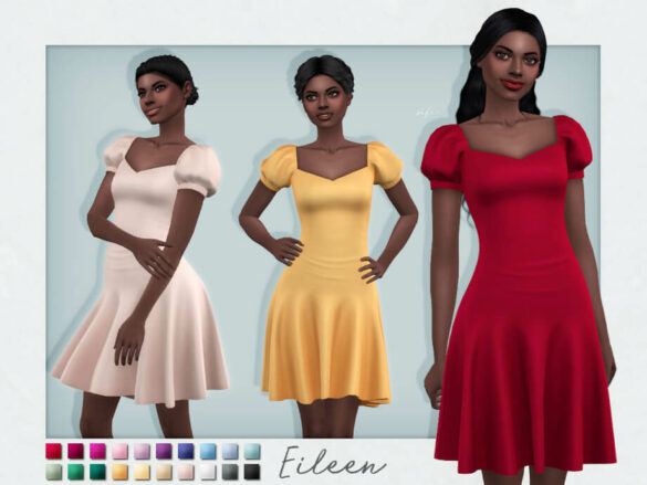 Sims 4 Eileen Dress by Sifix
