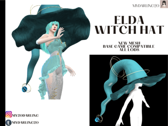 Sims 4 elda witch hat