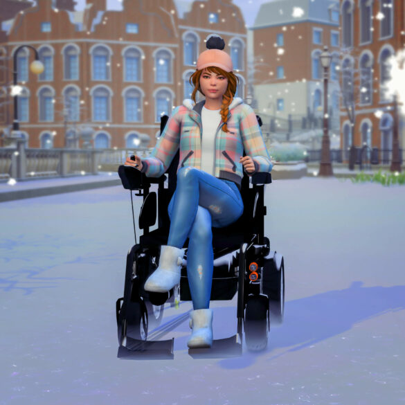 Sims 4 electric wheelchair pose pack set of electric