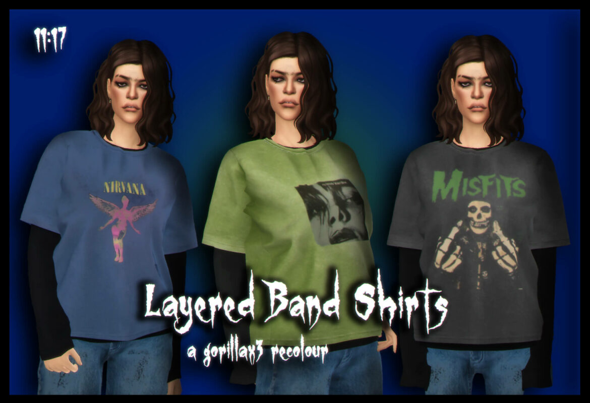 Sims 4 elevenseventeen layered tees
