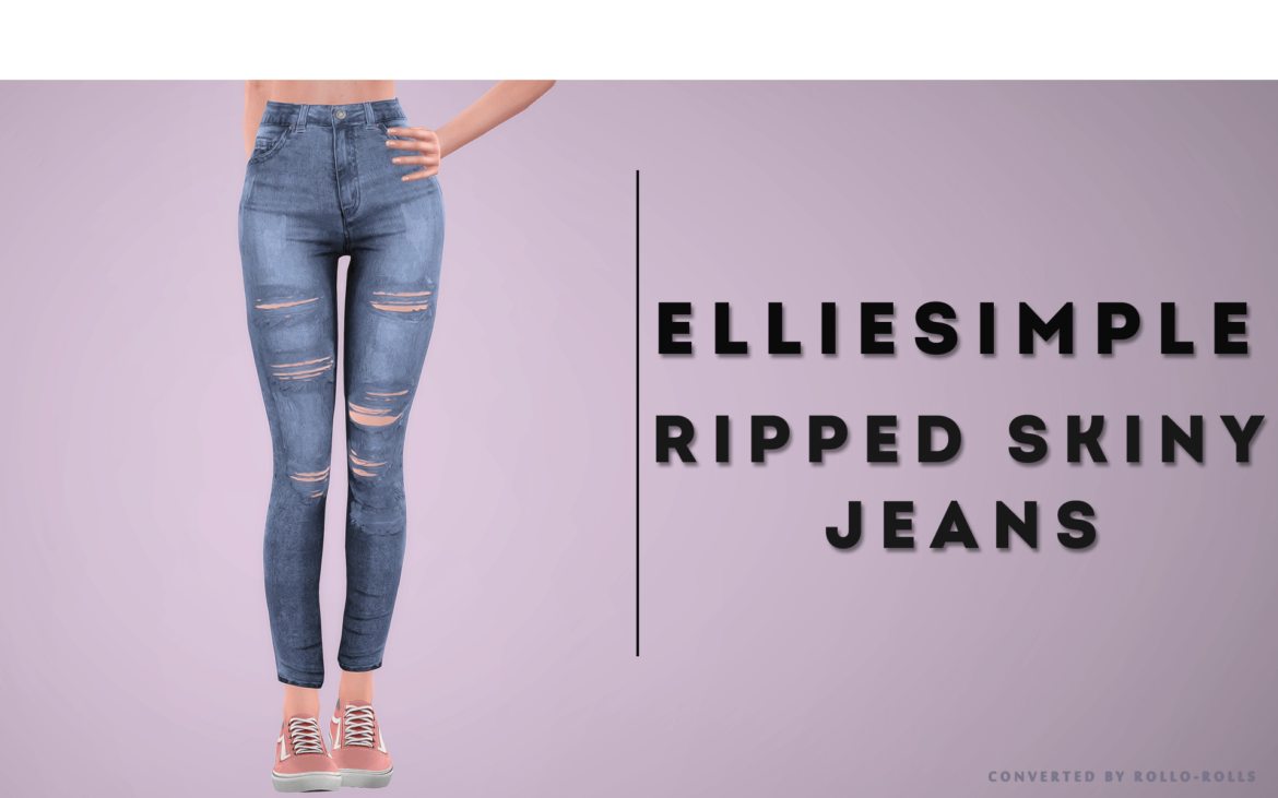 Sims 4 elliesimple ripped skinny jeans