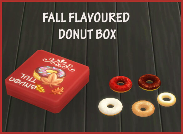 Sims 4 FALL FLAVOURED DONUTS by Icemunmun
