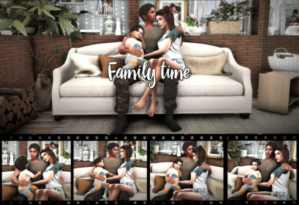 Sims 4 Family time 4 group poses