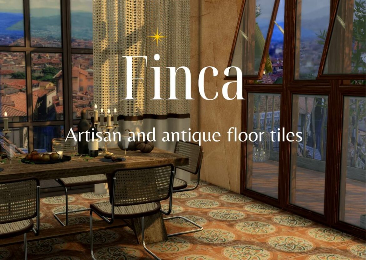 Sims 4 Finca Artisan and antique floor tiles