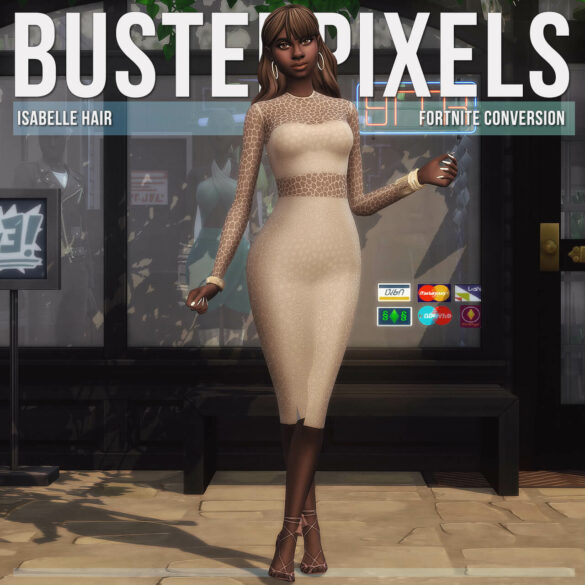 Sims 4 fortnite isabelle hair conversionedit base game