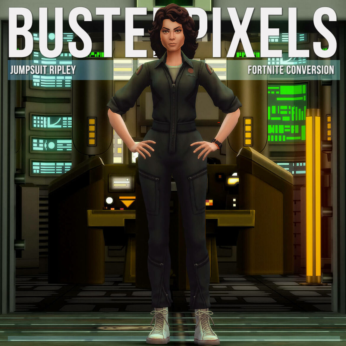 Sims 4 Fortnite Jumpsuit Ripley from Busted Pixels