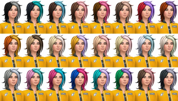 Sims 4 fortnite misc hair set 01 conversionedit base
