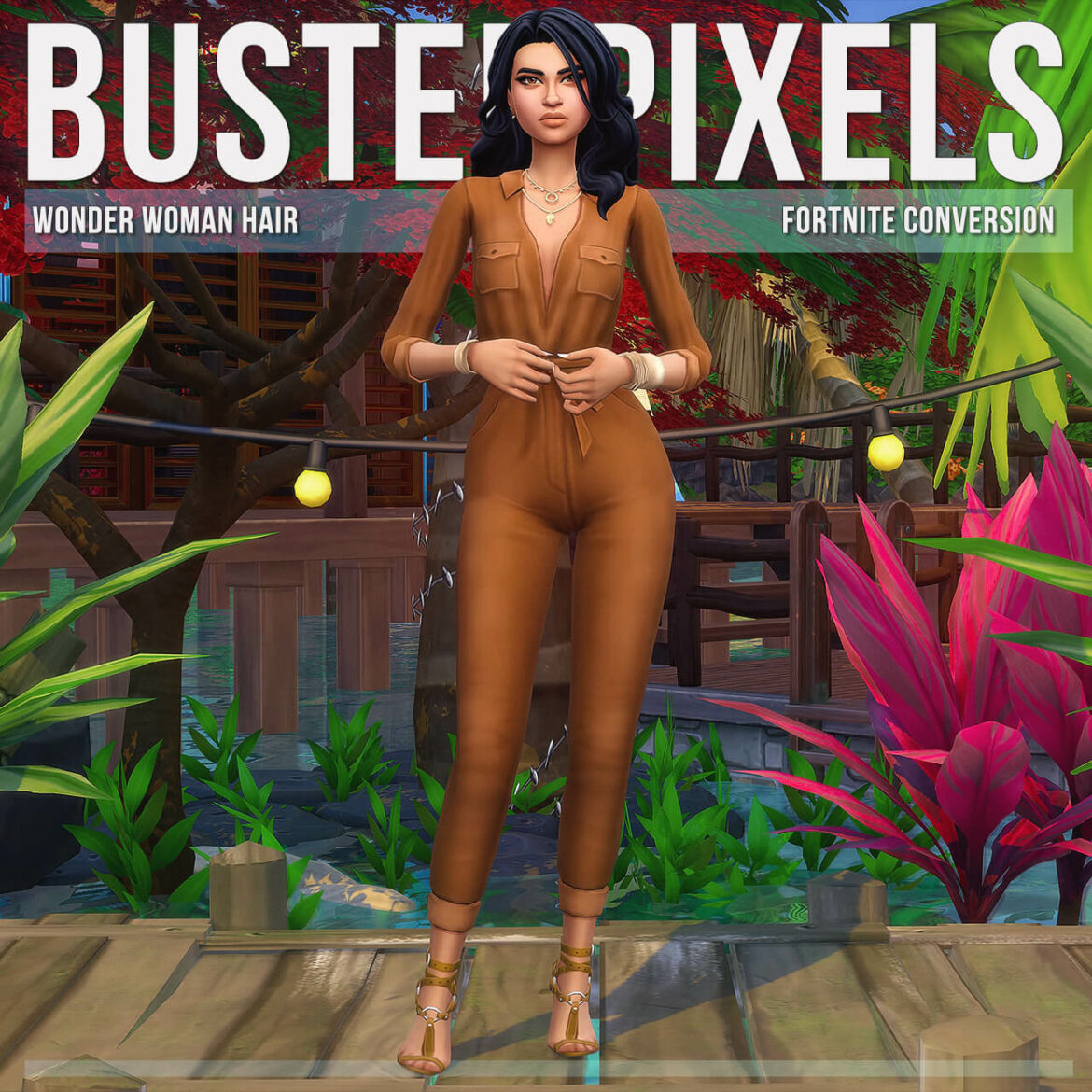 Sims 4 fortnite wonder woman hair conversionedit base