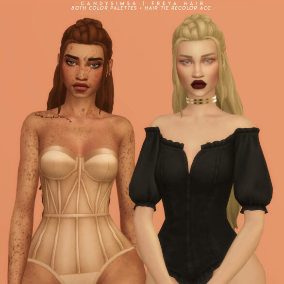 Sims 4 Freya Hair from Candy Sims 4