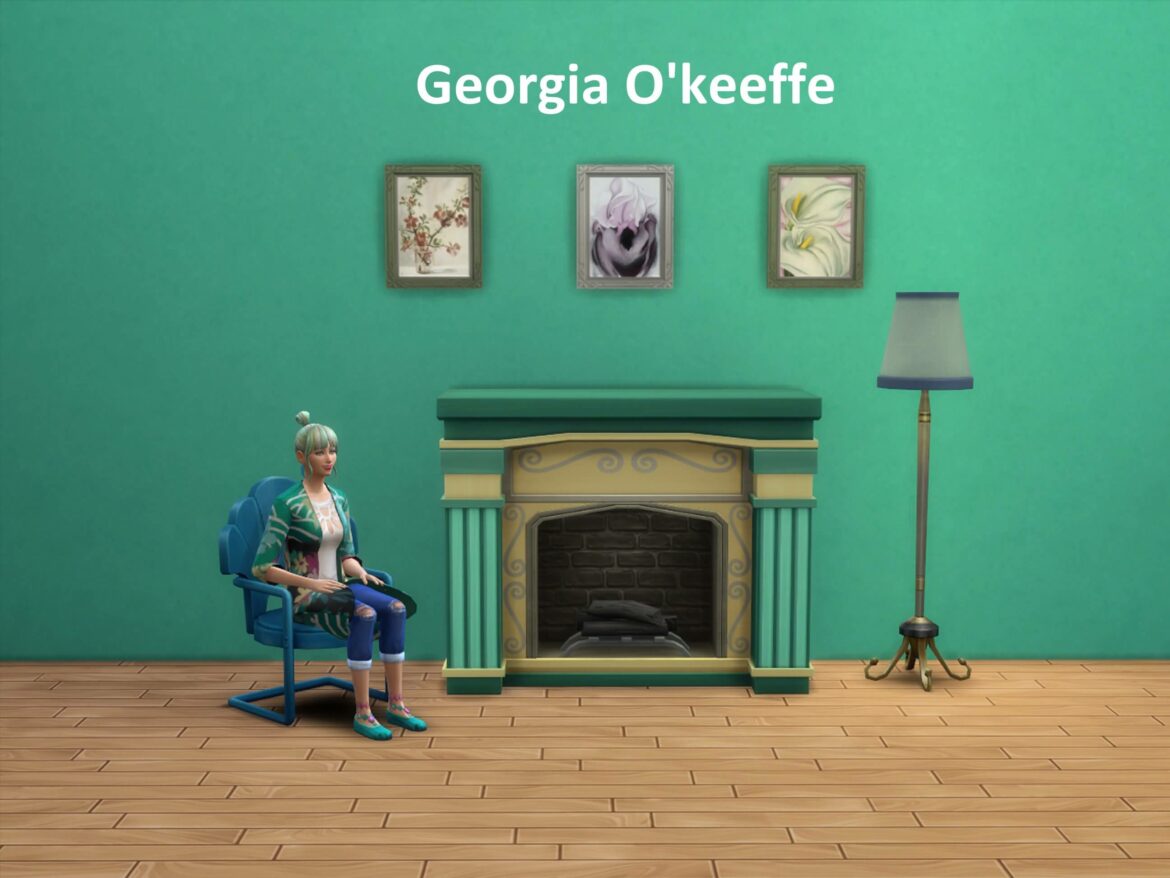 Sims 4 Georgia O’keeffe wall paintings