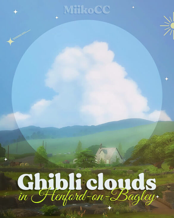 Sims 4 ghibli clouds in henford on bagley