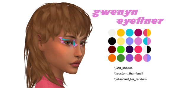 Sims 4 gwenyn eyeliner