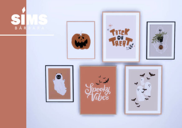 sims 4 halloween fall art printscredits mesh by