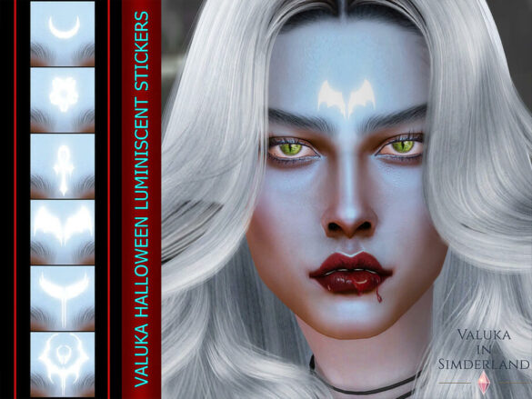 Sims 4 Halloween luminiscent stickers by Valuka
