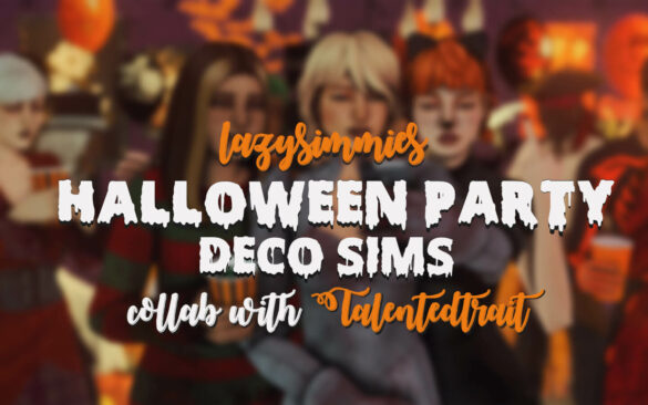 Sims 4 halloween party deco sims collab with