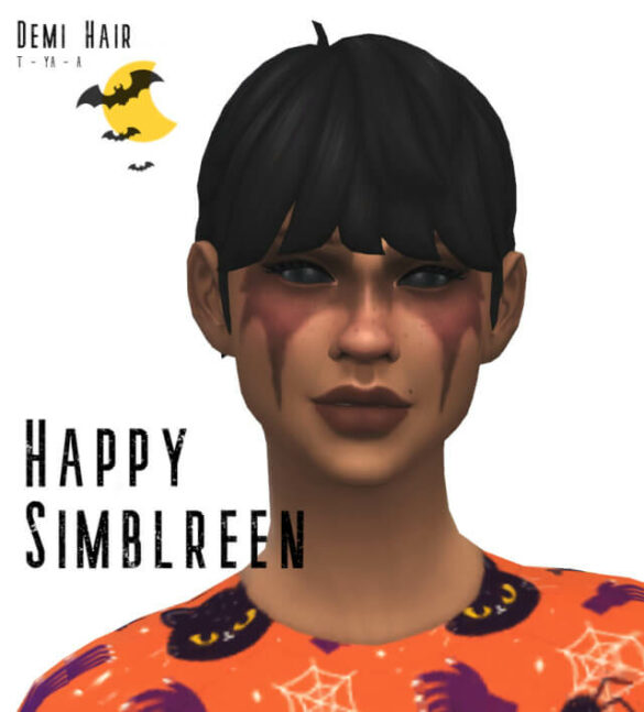 Sims 4 happy simblreen gift 5 demi hair base game