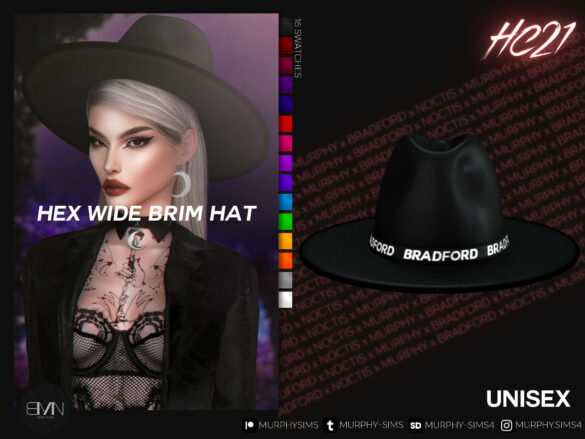 Sims 4 hex wide brim hat