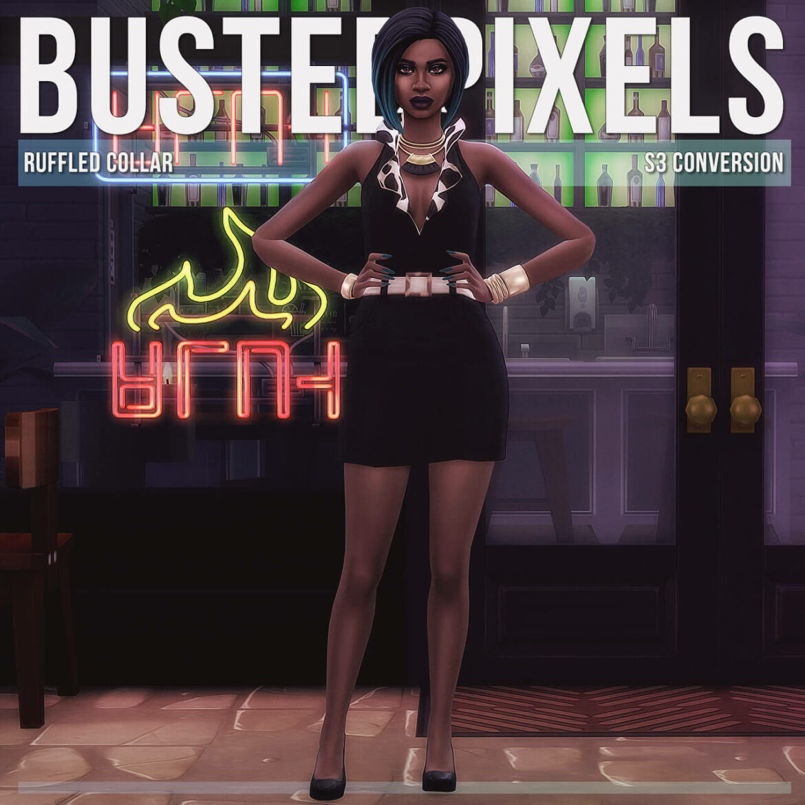 Sims 4 hidden springs ruffled collar base game