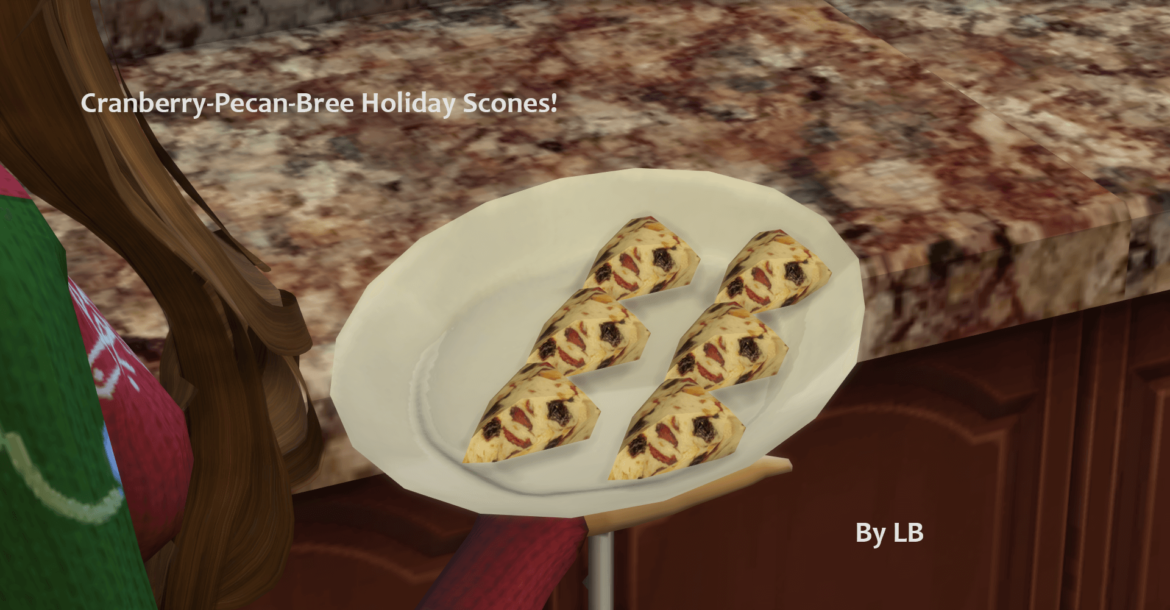 Holiday Dessert – Cranberry Pecan Bree Scones by LB