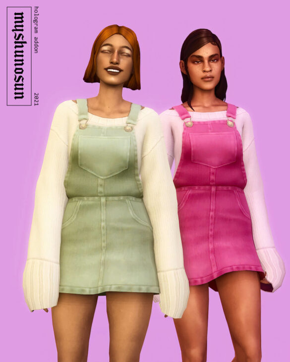 Sims 4 hologram set addon sweater overalls