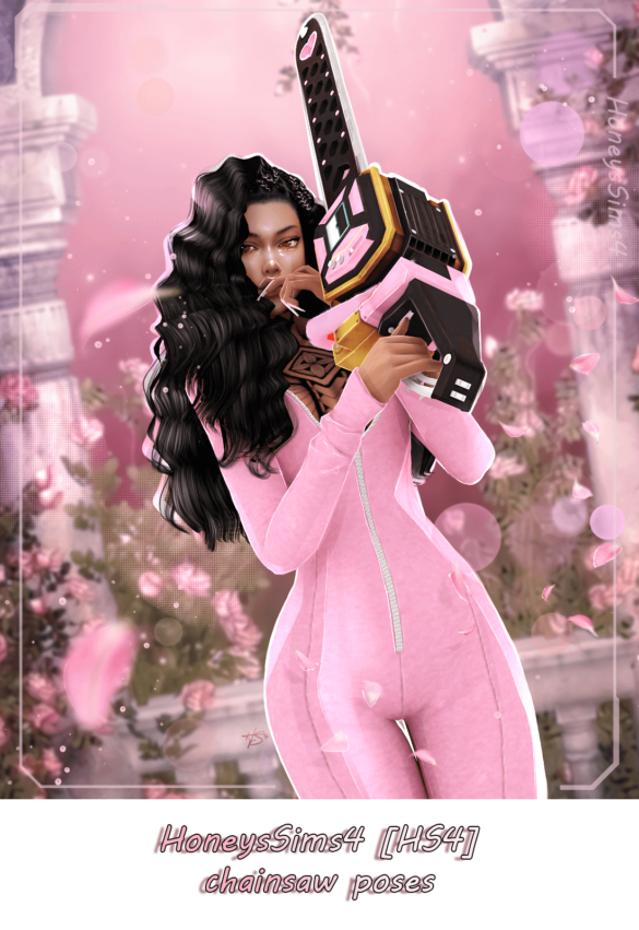 Sims 4 honeyssims4 hs4 chainsaw poses