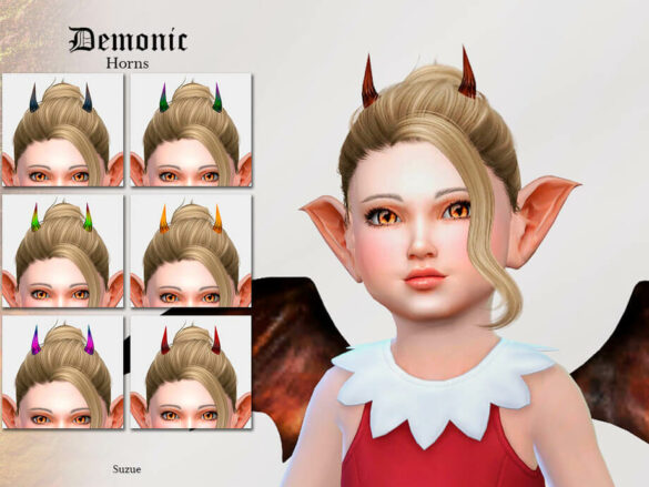 Sims 4 Horns Toddler by Suzue from TSR