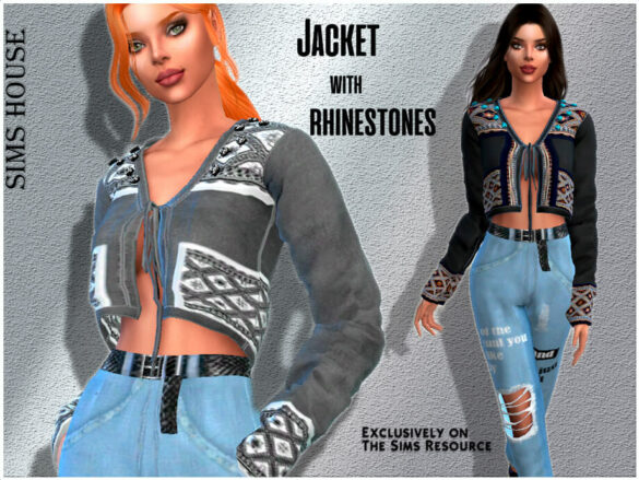 Sims 4 Jacket with rhinestones