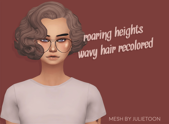 Sims 4 julietoons roaring heights wavy bob 3to4 hair