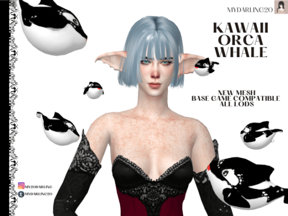 Sims 4 kawaii orca whale