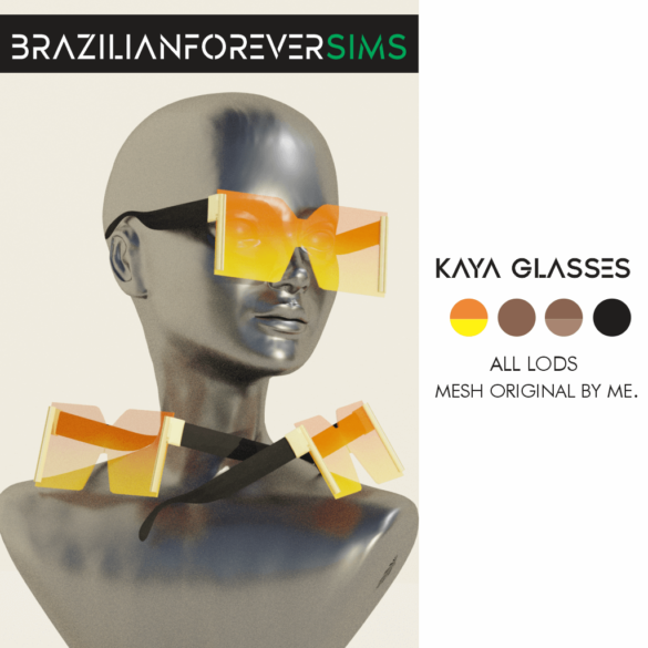 Sims 4 kaya glasses all lods 4 swatches hq