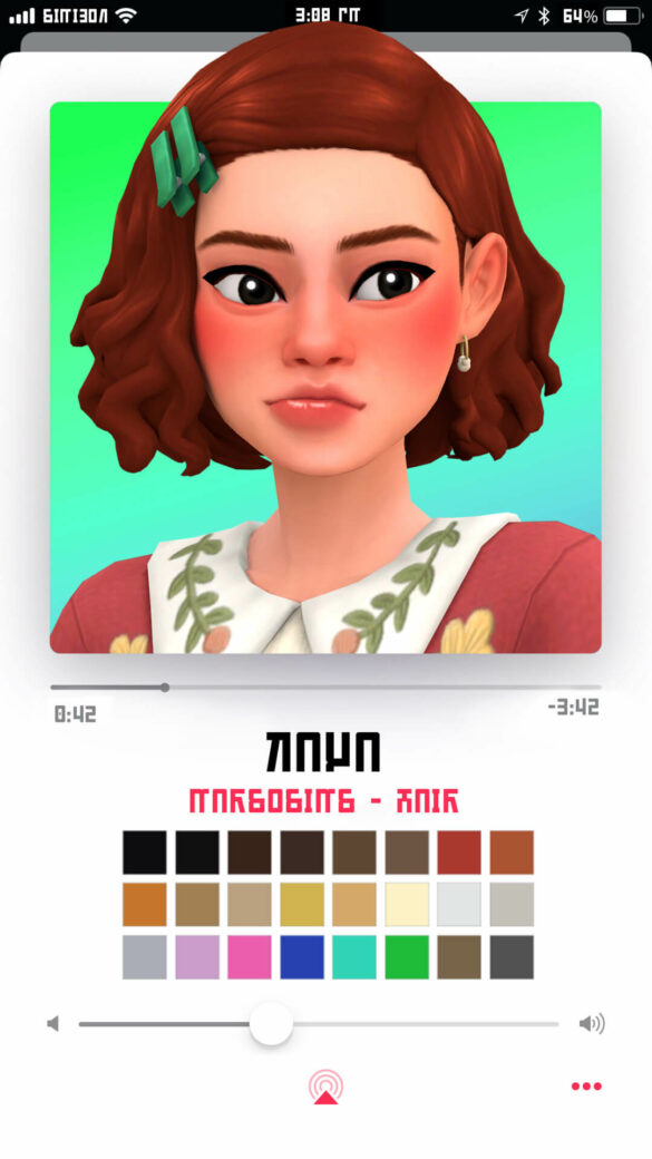 Sims 4 Kaya hair by Marso Sims