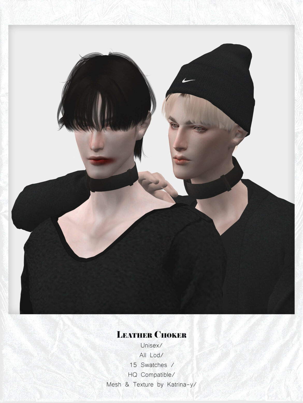 Sims 4 Leather Choker