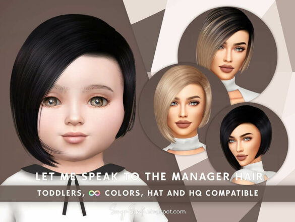 Sims 4 Let Me Speak to The Manager Hair TODDLERS