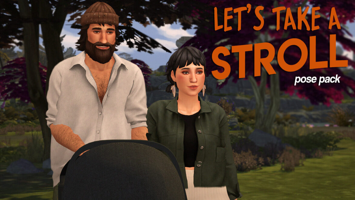 Sims 4 lets take a stroll posepack