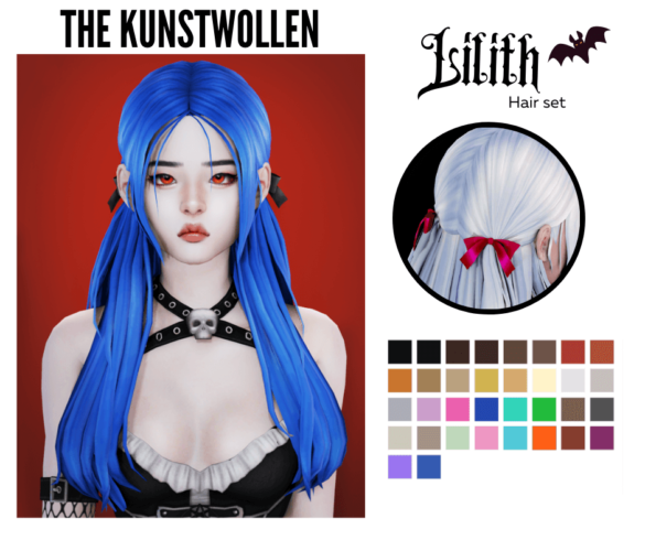 Sims 4 Lilith hair set