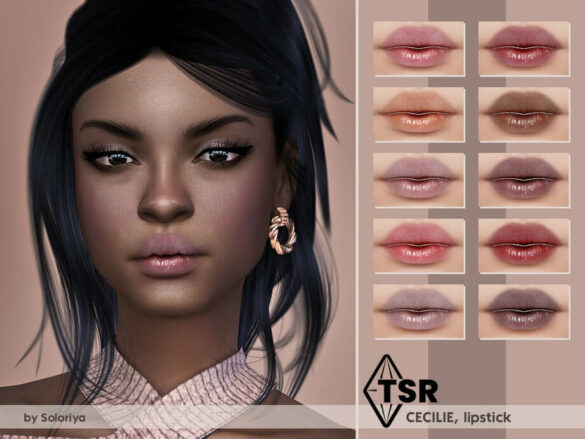 Sims 4 Lipstick Cecilie by soloriya from TSR