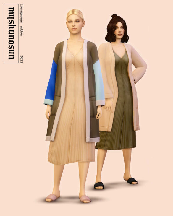 Sims 4 loungewear addon slip dress cardigan