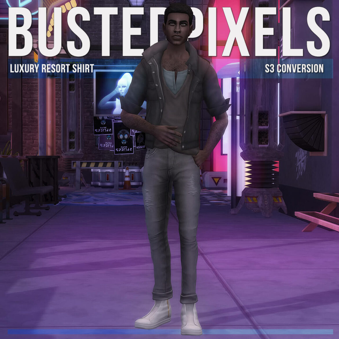 Sims 4 luxury resort shirt s3 conversion base game