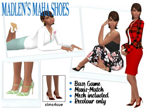 Sims 4 MADLEN’S MAHA SHOES by Sims4Sue