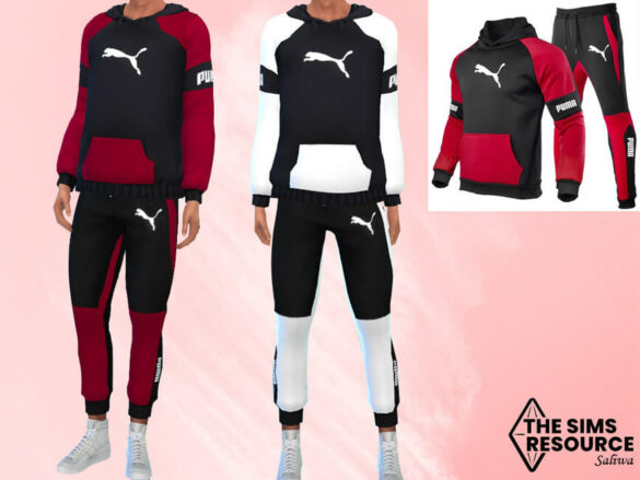Sims 4 Men Tracksuit Jogging Pants by Saliwa from TSR